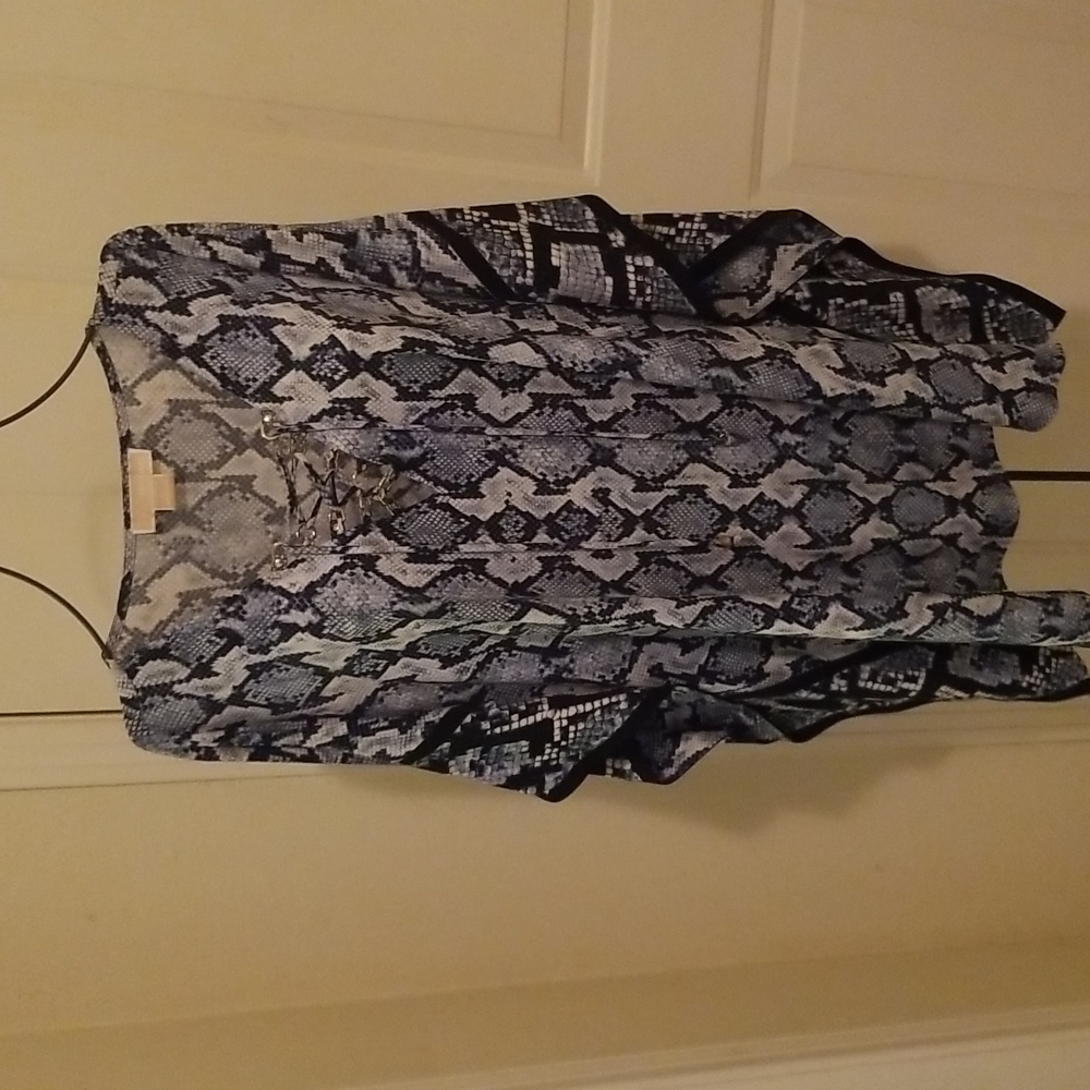 Michael Kors blue and white top